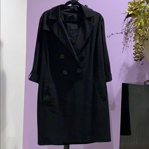 Ellen Tracy black trench like dress Sz 14